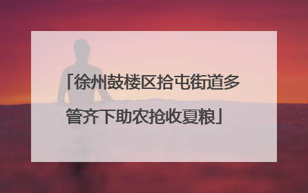 徐州鼓楼区拾屯街道多管齐下助农抢收夏粮
